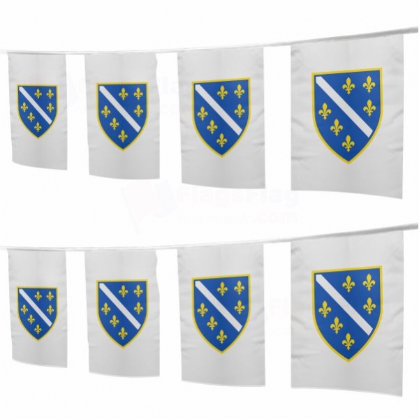 Republic of Bosnia and Herzegovina Square String Flags