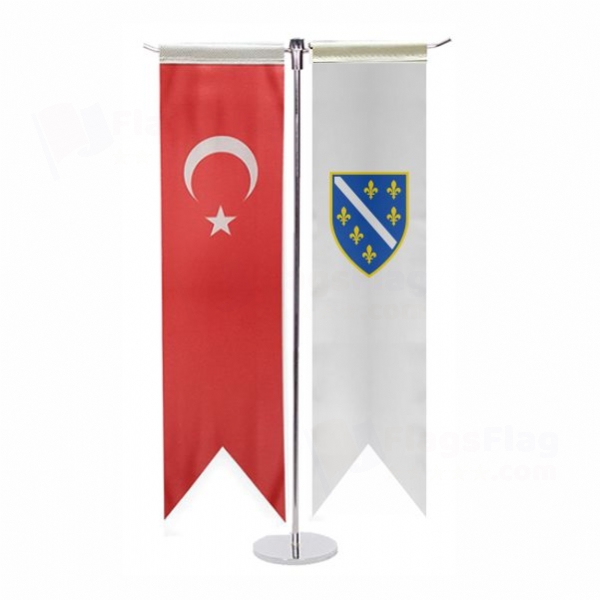 Republic of Bosnia and Herzegovina T Table Flag