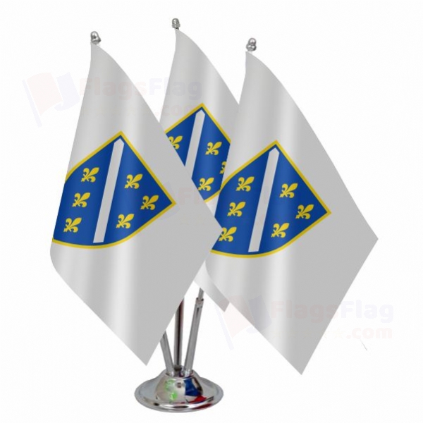 Republic of Bosnia and Herzegovina Triple Table Flag