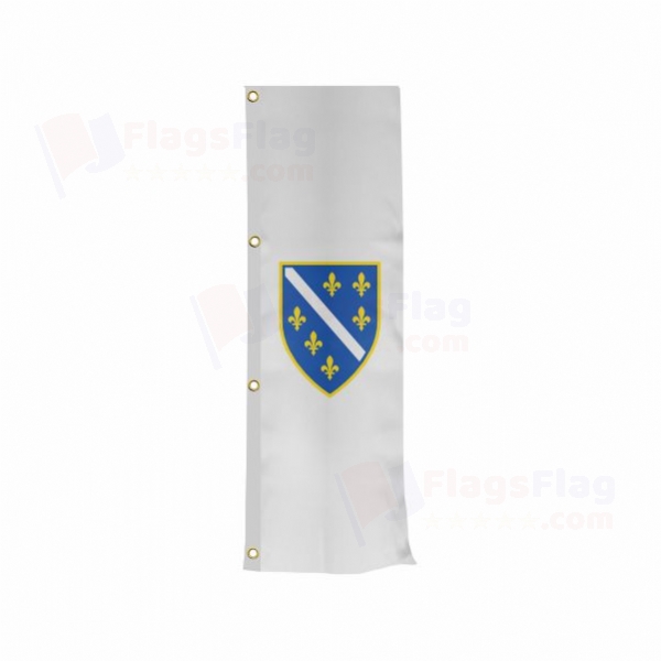 Republic of Bosnia and Herzegovina Vertically Raised Flags