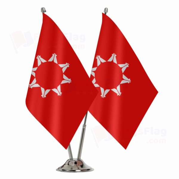 Republic of Lakotah proposal 2 Table Flags