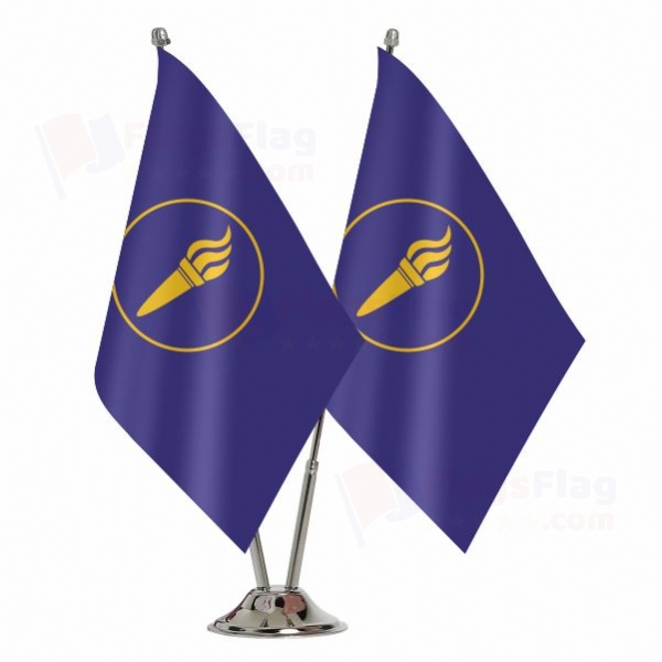 Republic of Minerva 2 Table Flags