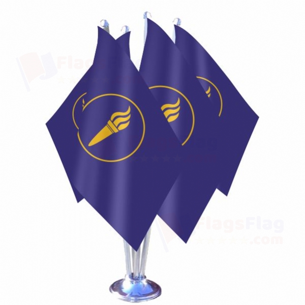 Republic of Minerva Quadruple Table Flag