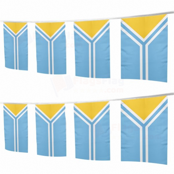 Republic of Tuva Square String Flags
