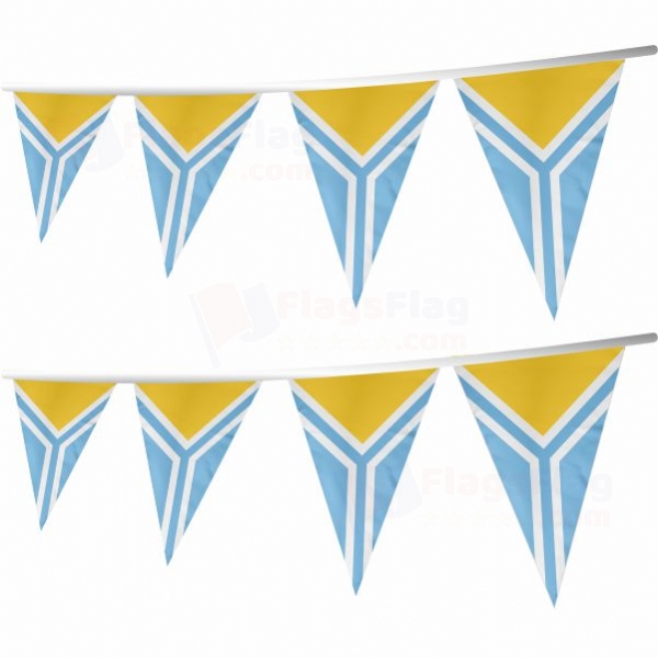 Republic of Tuva Stringed Triangle Flag