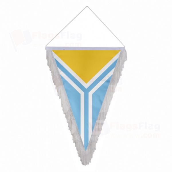Republic of Tuva Triangle Fringed Streamers