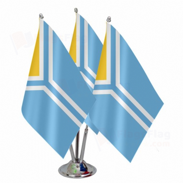 Republic of Tuva Triple Table Flag