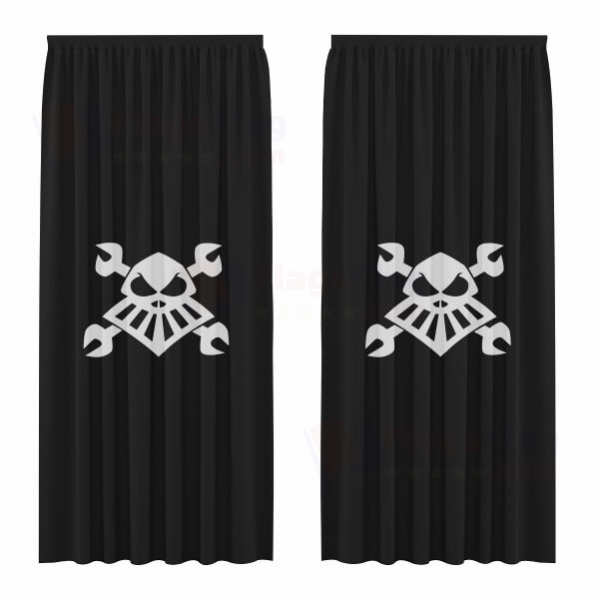 Robot Pirate Digital Printed Curtains