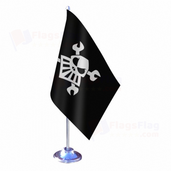 Robot Pirate Single Table Flag