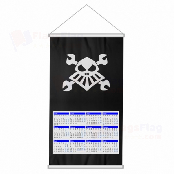 Robot Pirate Woven Fabric Digital Printing Calendar