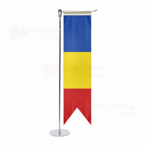 Romania L Table Flag