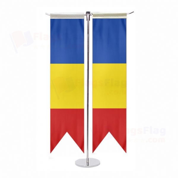 Romania T Table Flag