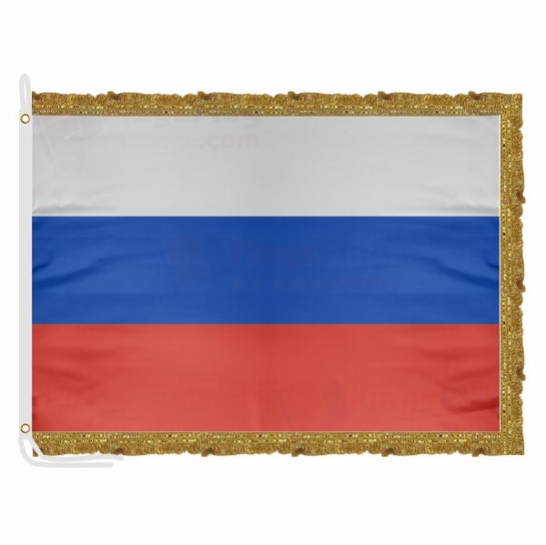Russia Satin Office Flag