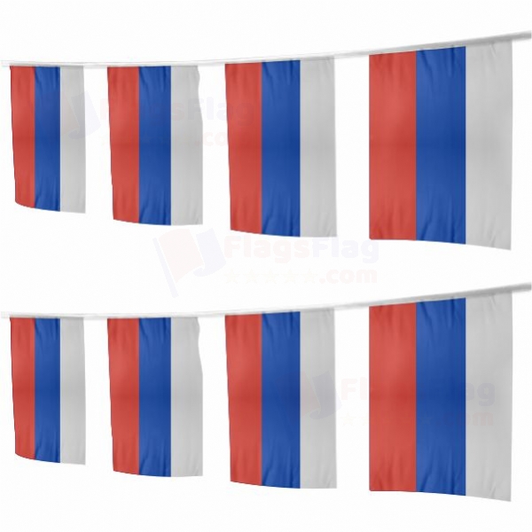 Russia Square String Flags