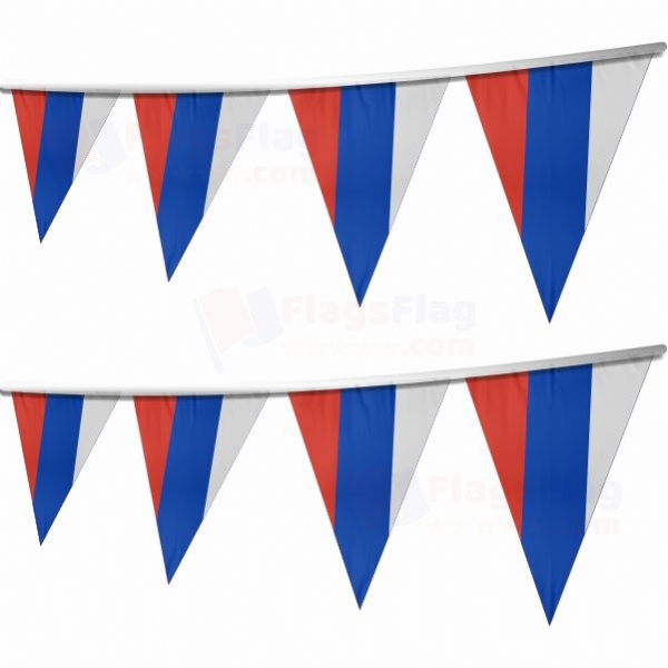 Russia Stringed Triangle Flag