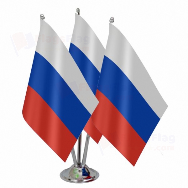 Russia Triple Table Flag