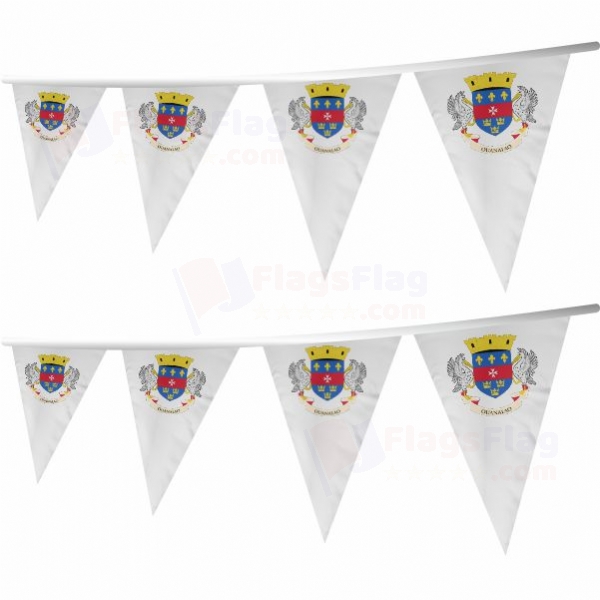 Saint Barthelemy Stringed Triangle Flag