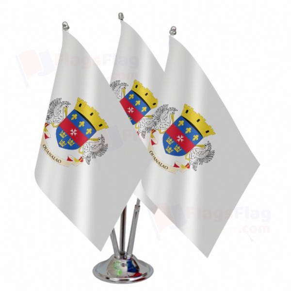 Saint Barthelemy Triple Table Flag
