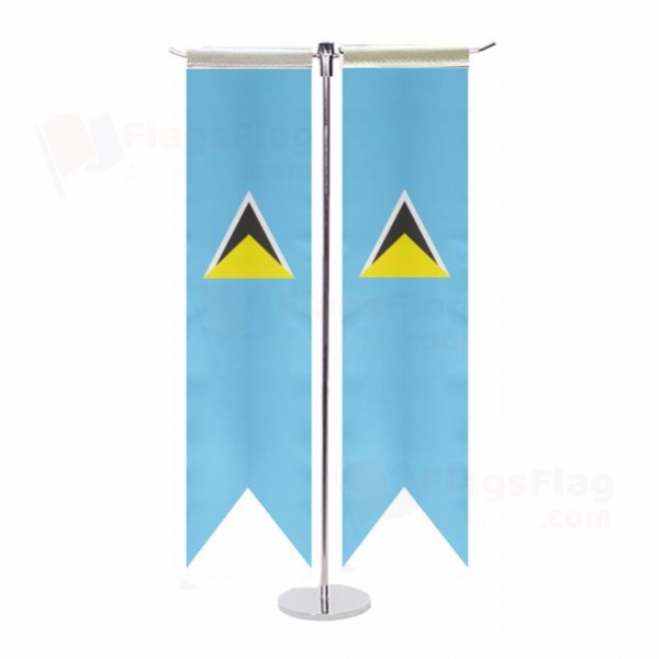 Saint Lucia T Table Flags