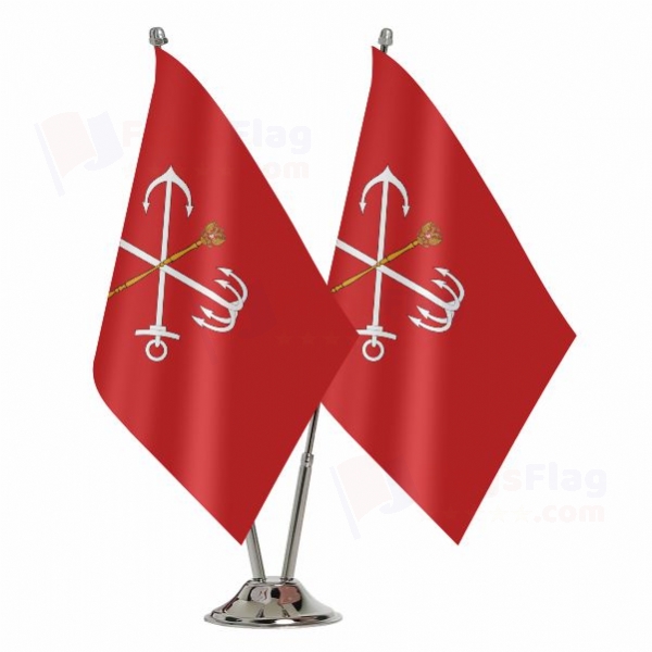 Saint Petersburg 2 Table Flags