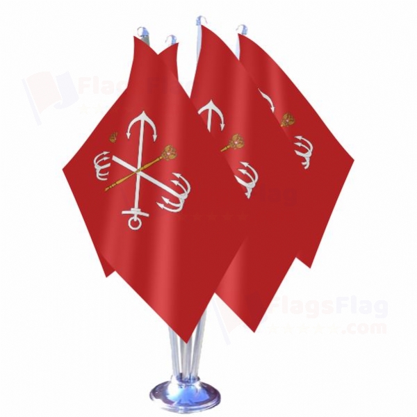 Saint Petersburg Quadruple Table Flag
