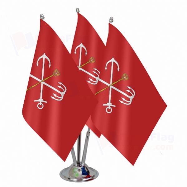 Saint Petersburg Triple Table Flag