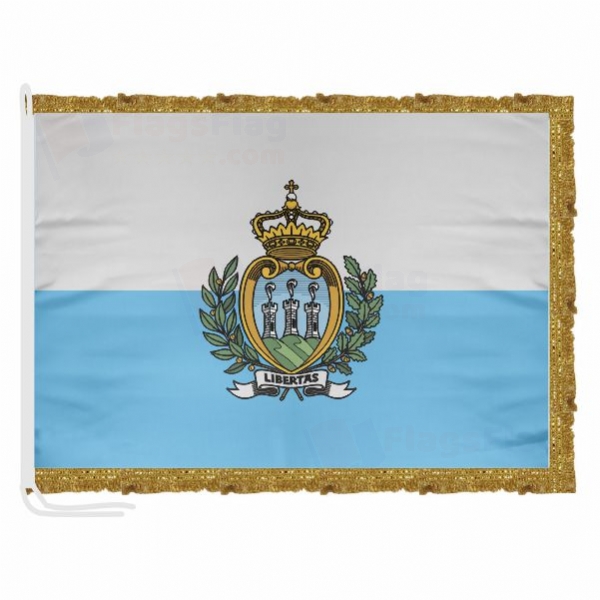 San Marino Satin Office Flag