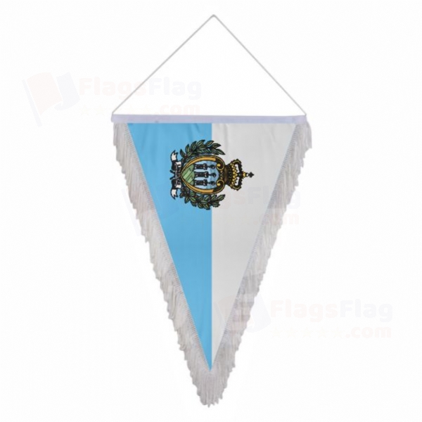 San Marino Triangle Fringed Streamers
