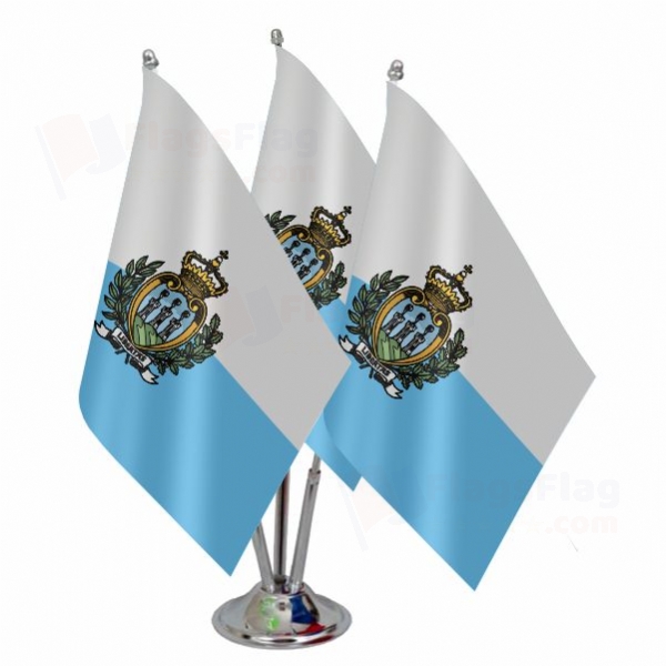 San Marino Triple Table Flag