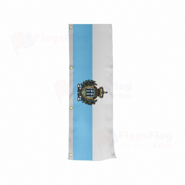 San Marino Vertically Raised Flags