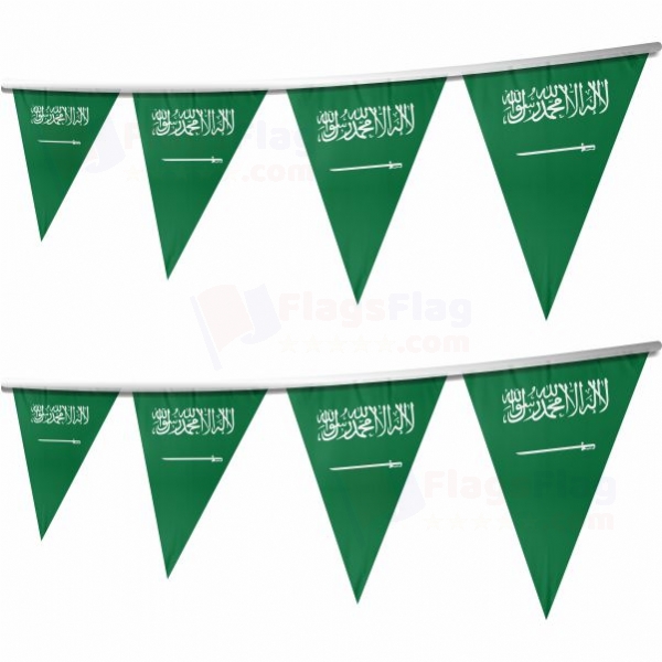Saudi Arabia Stringed Triangle Flag