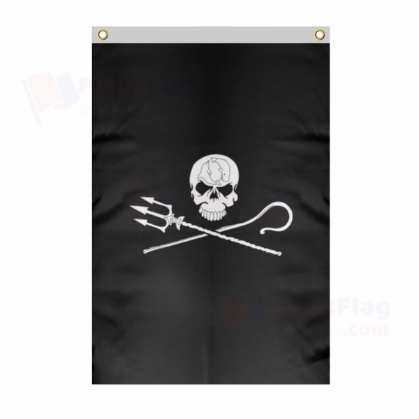 Sea Shepherd Large Size Flag Hanging on Building