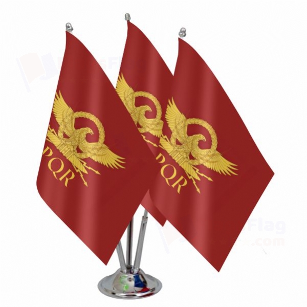 Senate Of The Roman Empire Triple Table Flag