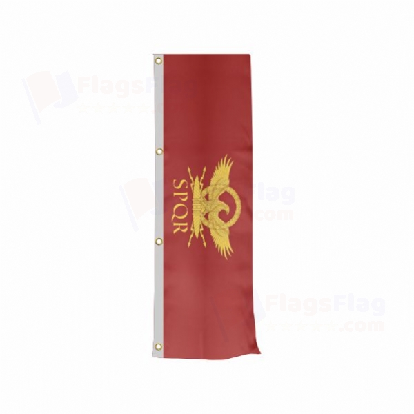 Senate Of The Roman Empire Vertically Raised Flags