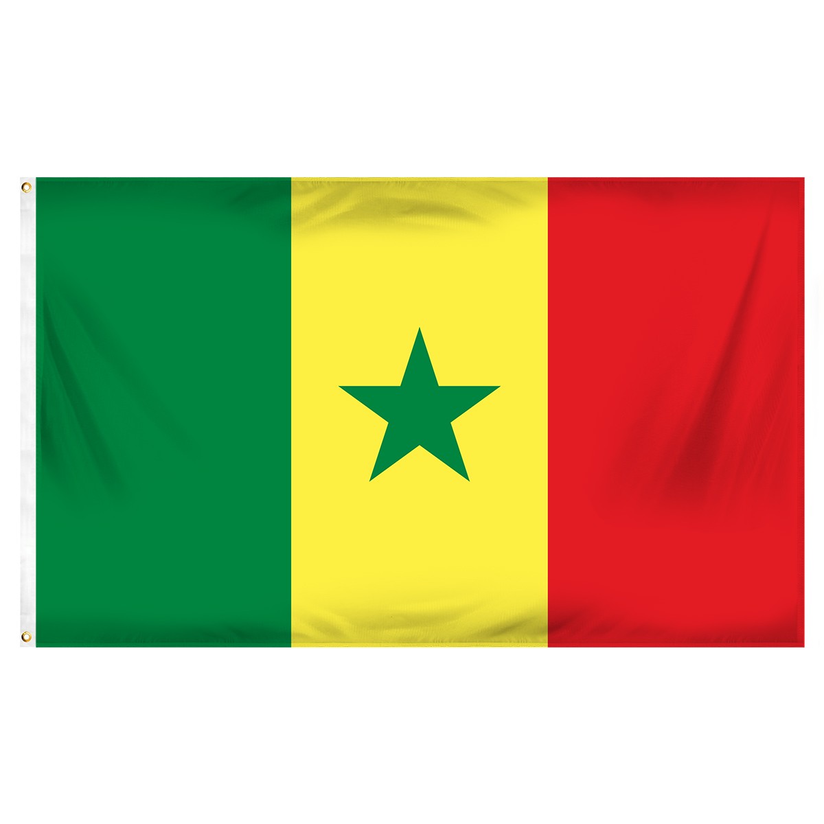 Senegal Horizontal Streamers and Flags