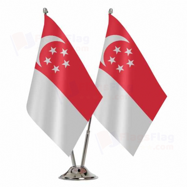 Singapore Binary Table Flag