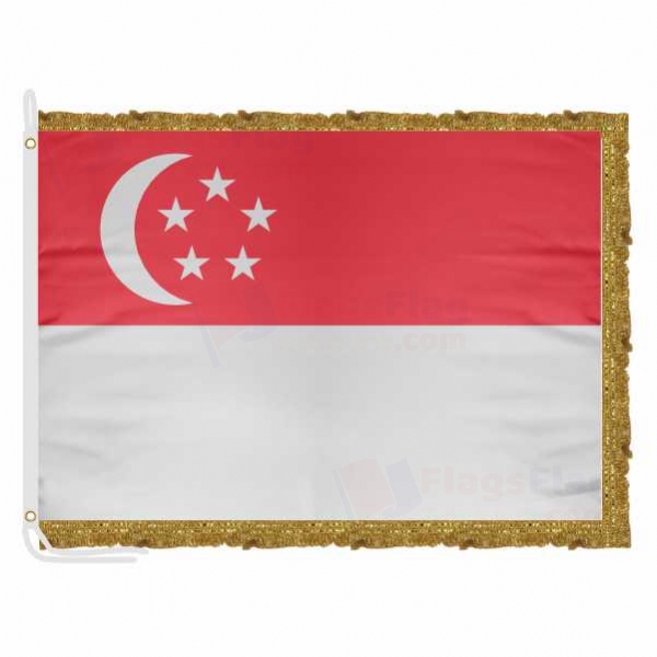 Singapore Satin Office Flag