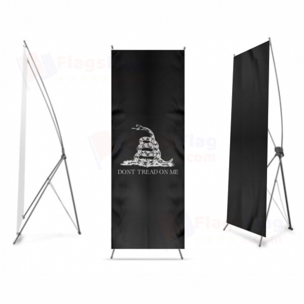 Siyah Dont Tread On Me Digital Print X Banner