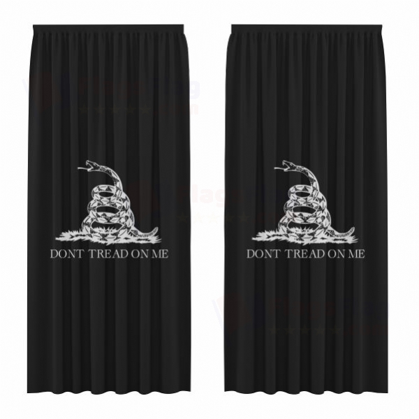 Siyah Dont Tread On Me Digital Printed Curtains