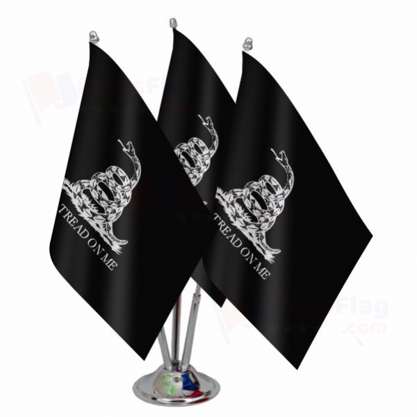 Siyah Dont Tread On Me Triple Table Flag
