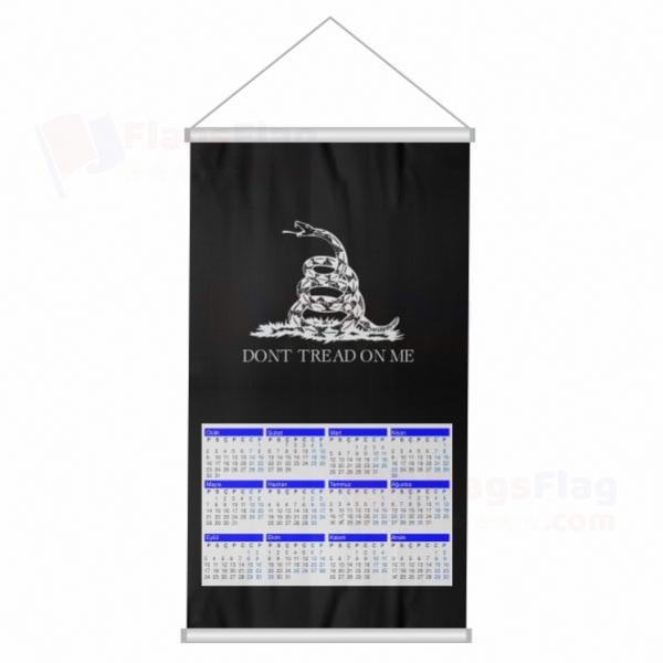 Siyah Dont Tread On Me Woven Fabric Digital Printing Calendar