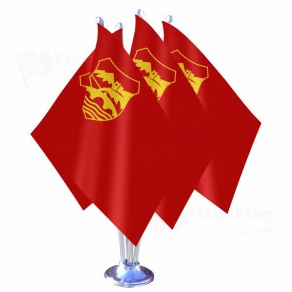 Skopje Quadruple Table Flag