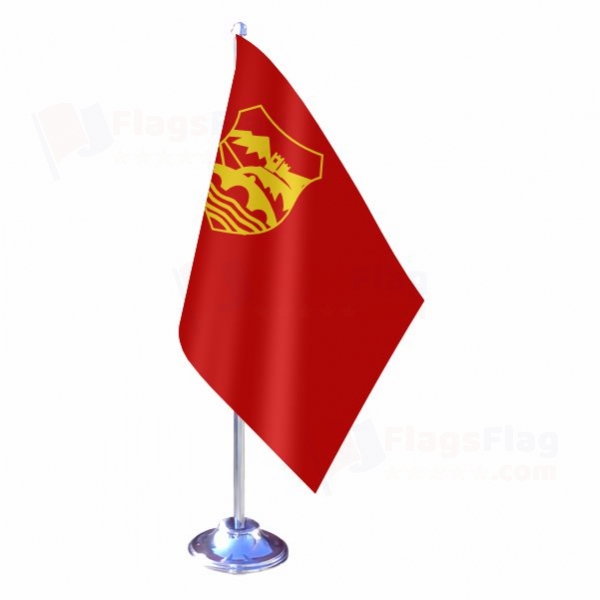 Skopje Single Table Flag