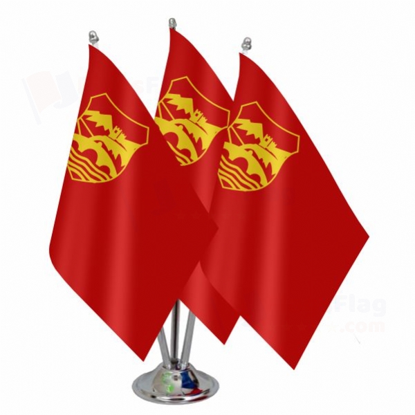 Skopje Triple Table Flag