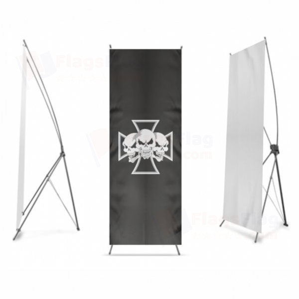 Skull �ron Cross Digital Print X Banner