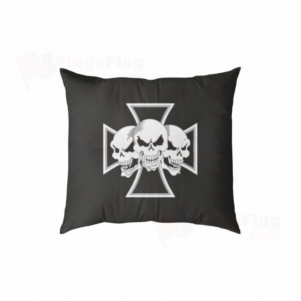 Skull �ron Cross Digital Printed Pillow Cover