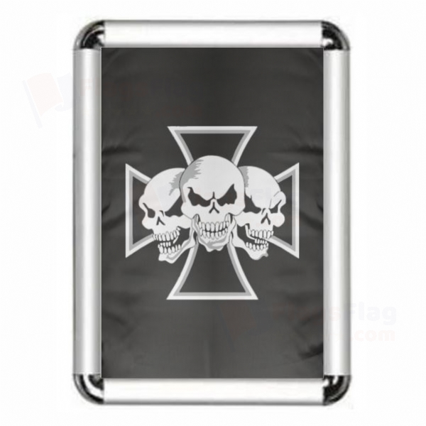 Skull �ron Cross Framed Pictures