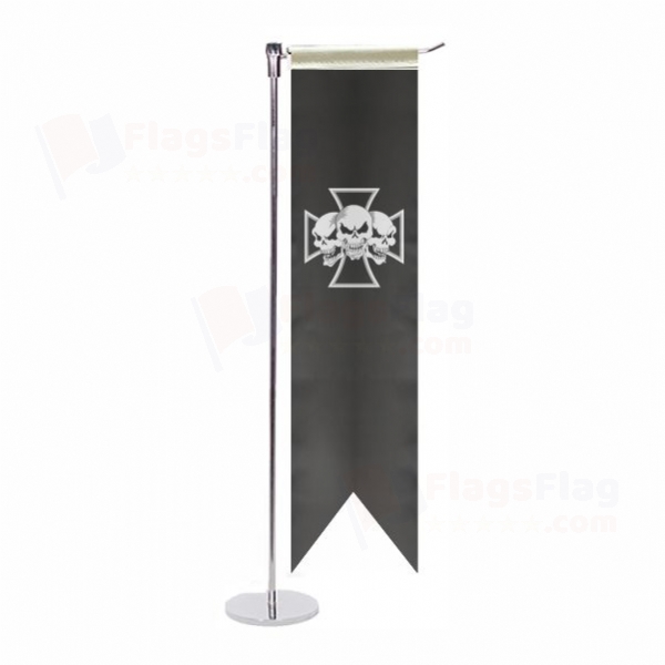 Skull �ron Cross L Table Flag
