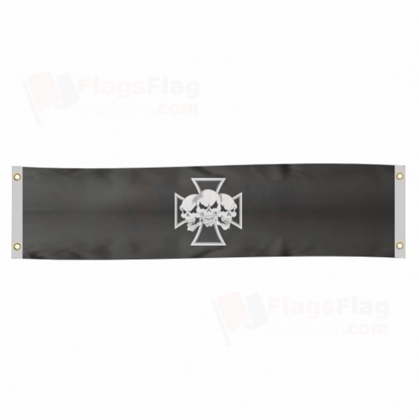 Skull �ron Cross Poster Banner