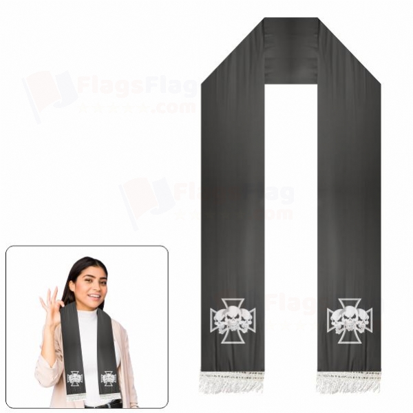 Skull �ron Cross Scarf Digital Printing